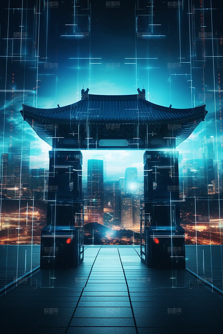 机械大门喜庆高清素材