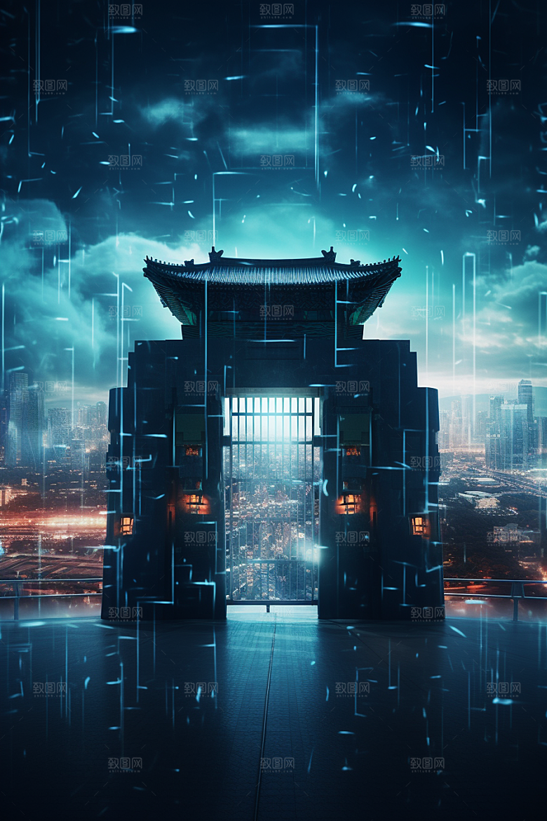 机械大门开业大吉游戏原画素材