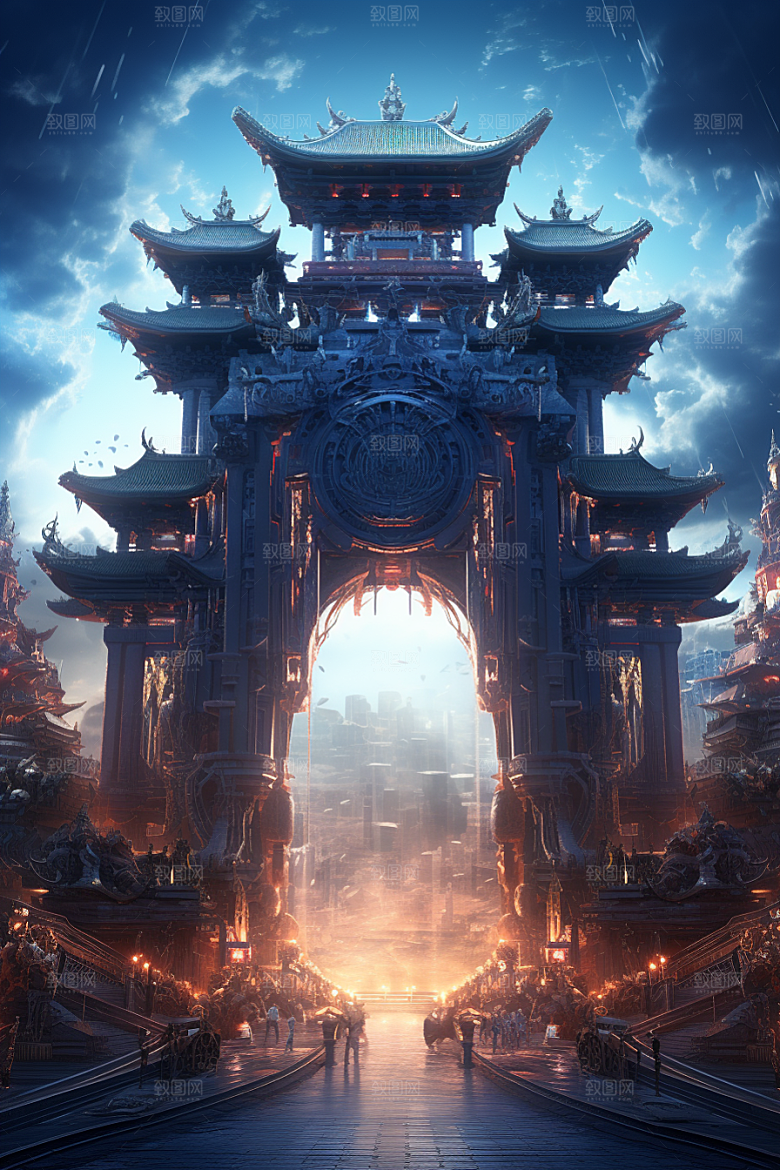 机械大门时尚开门红素材
