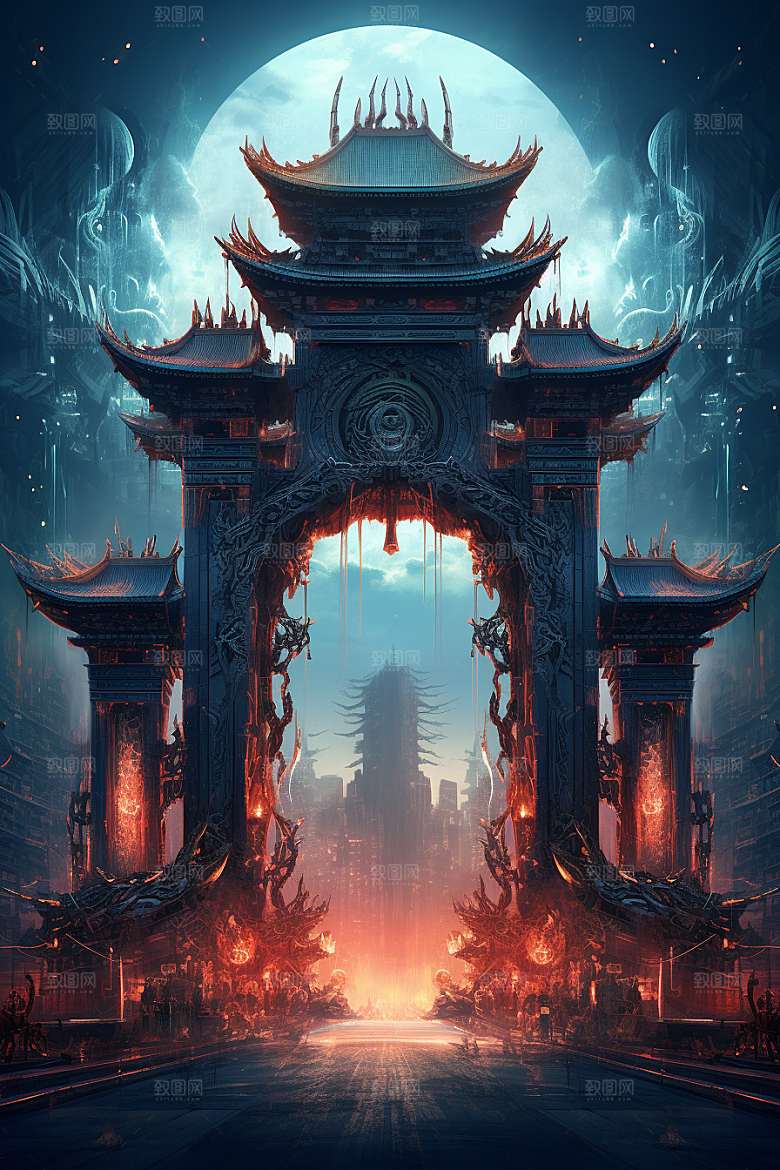 机械大门立体时尚素材