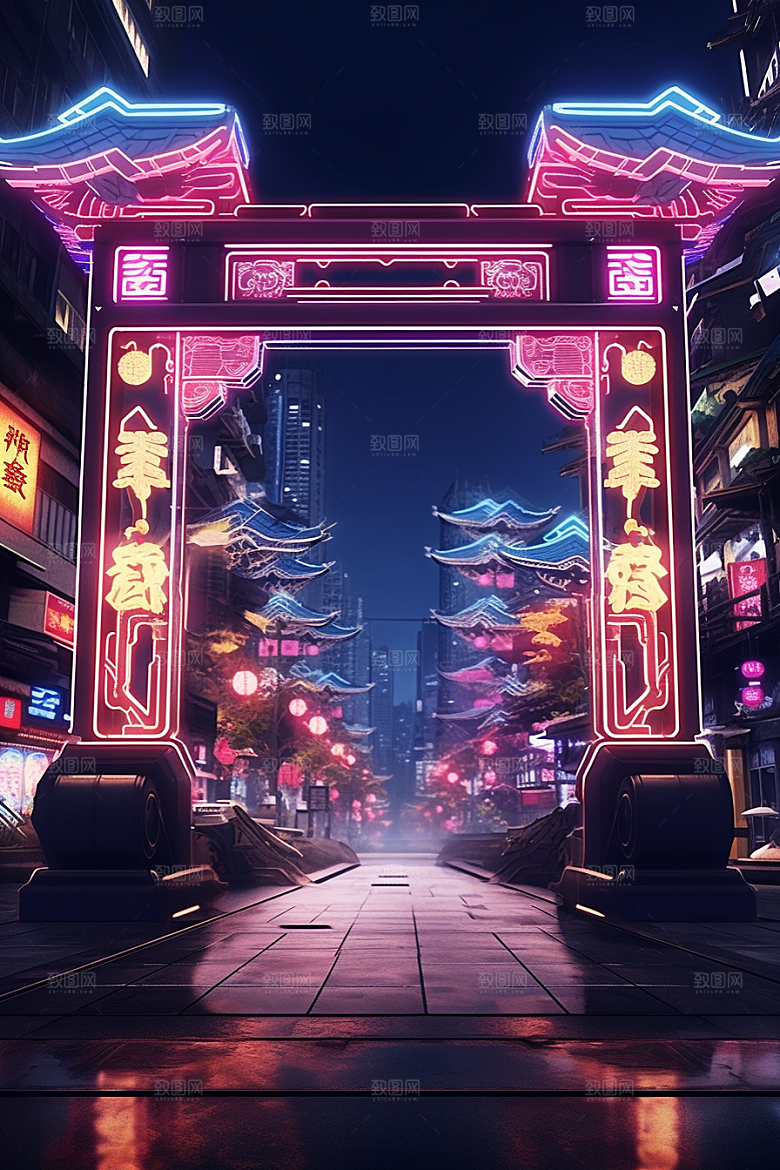 机械大门光感3D素材