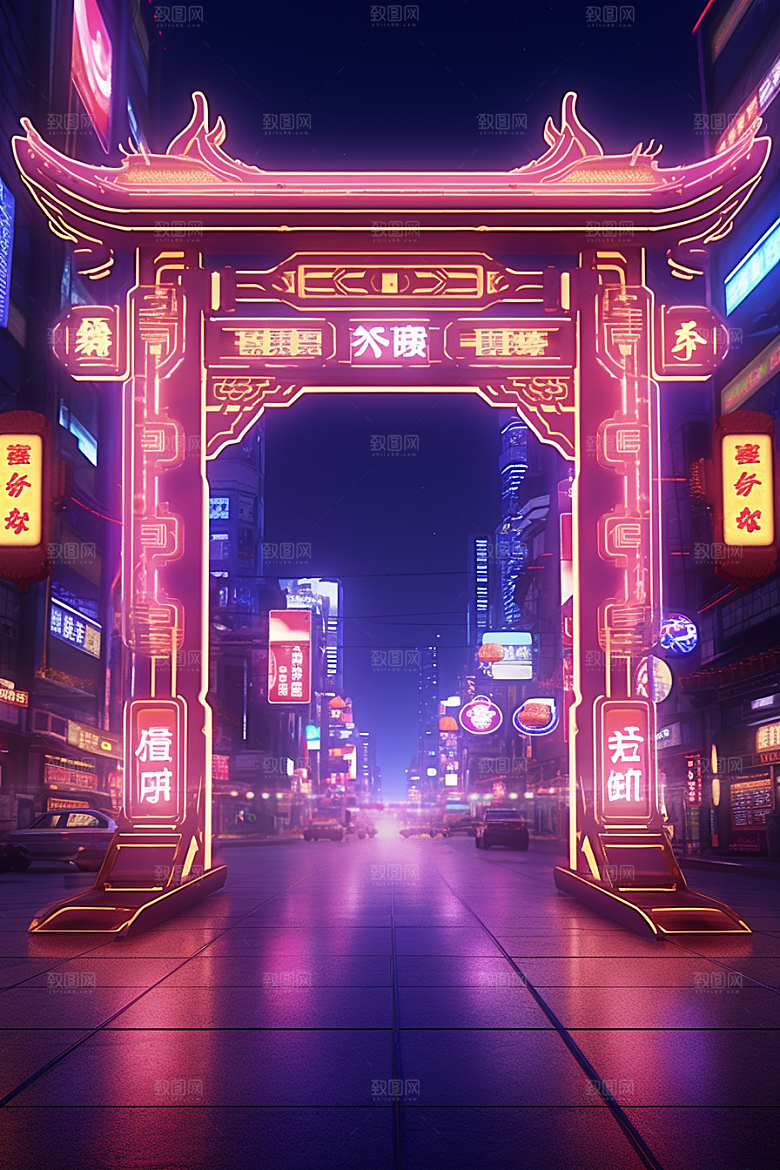 机械大门开门红喜庆素材