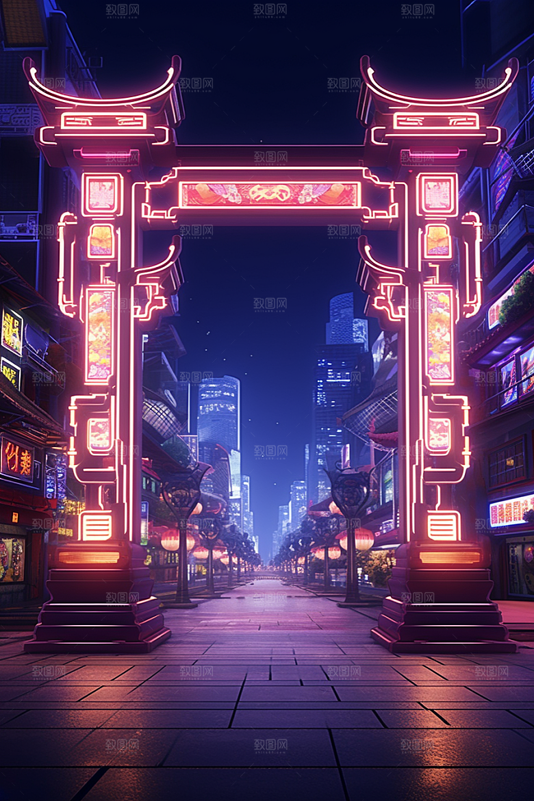 机械大门科技感3D素材