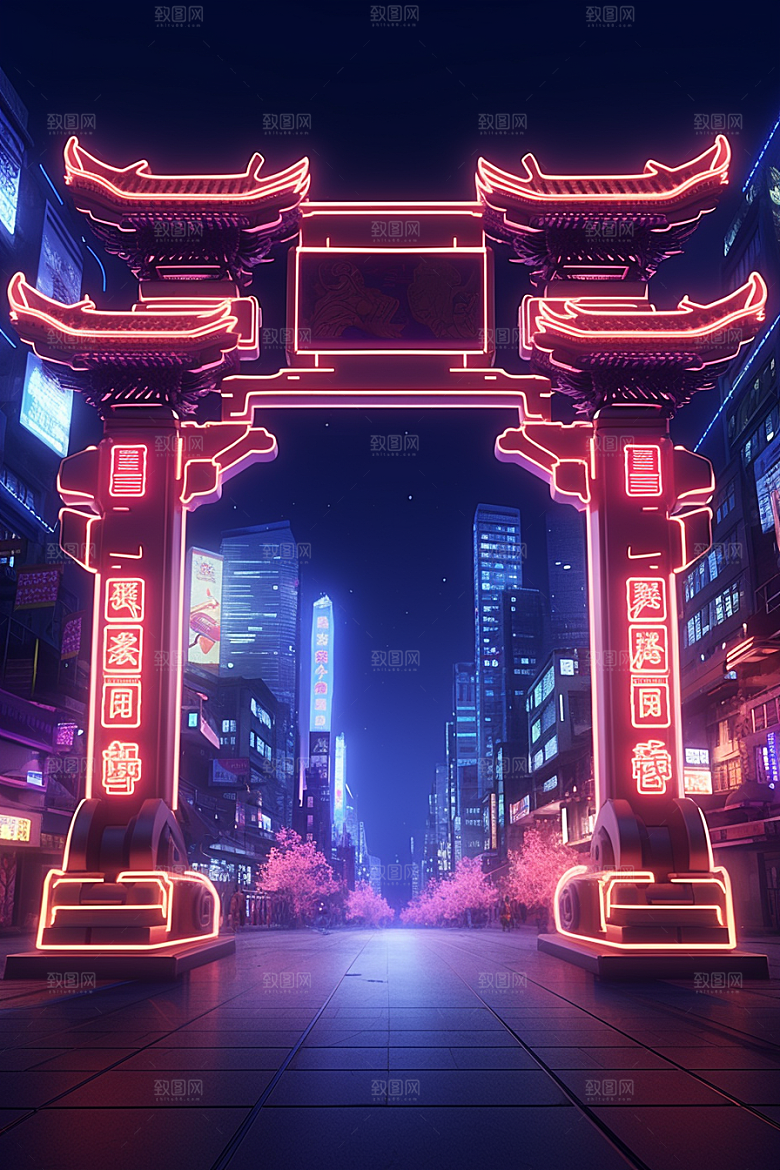 机械大门未来感立体素材