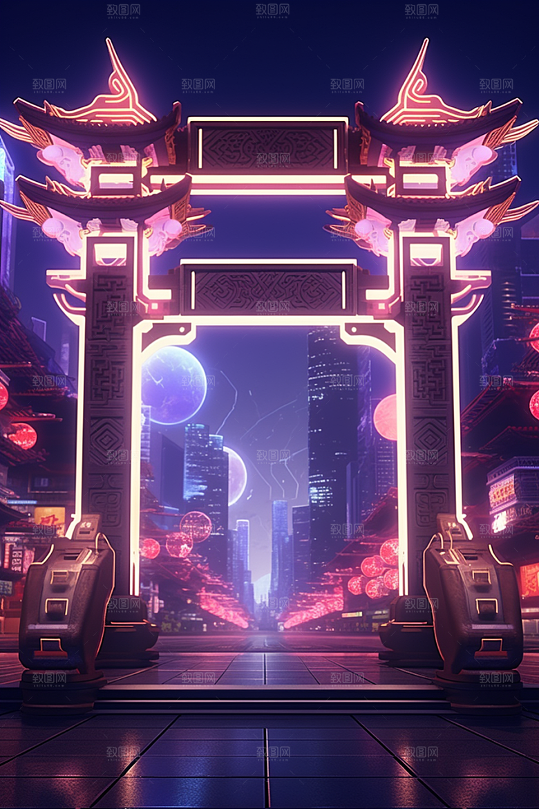 机械大门高清游戏原画素材