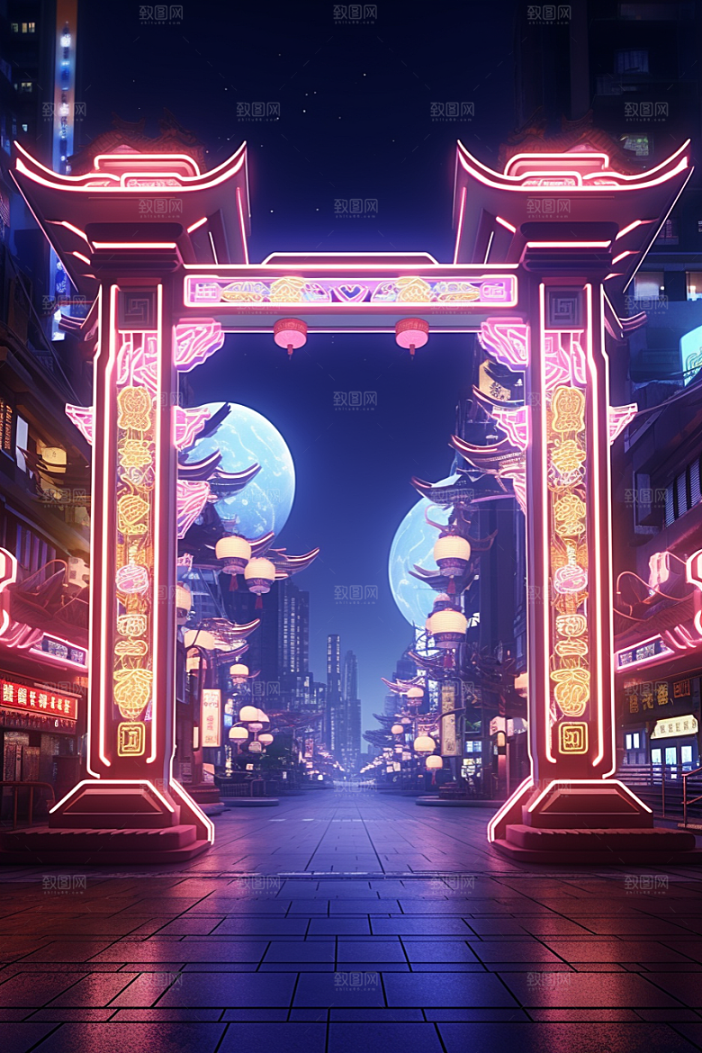 机械大门光感开门红素材