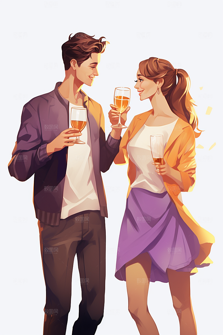 啤酒聚餐美食聚会插画
