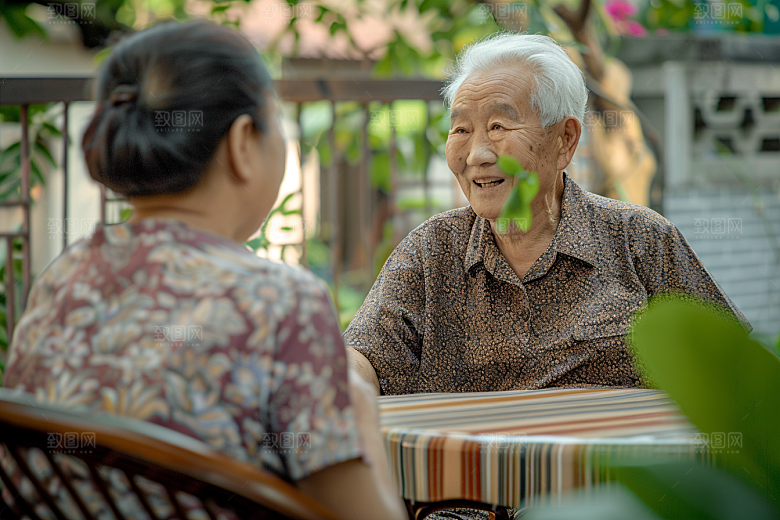 养老院生活聚会老年摄影图