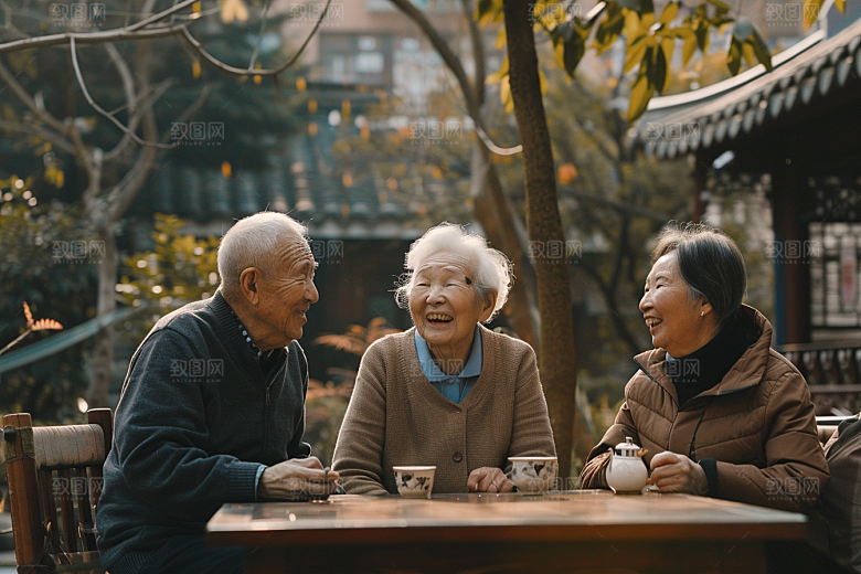 养老院生活聚会日常摄影图