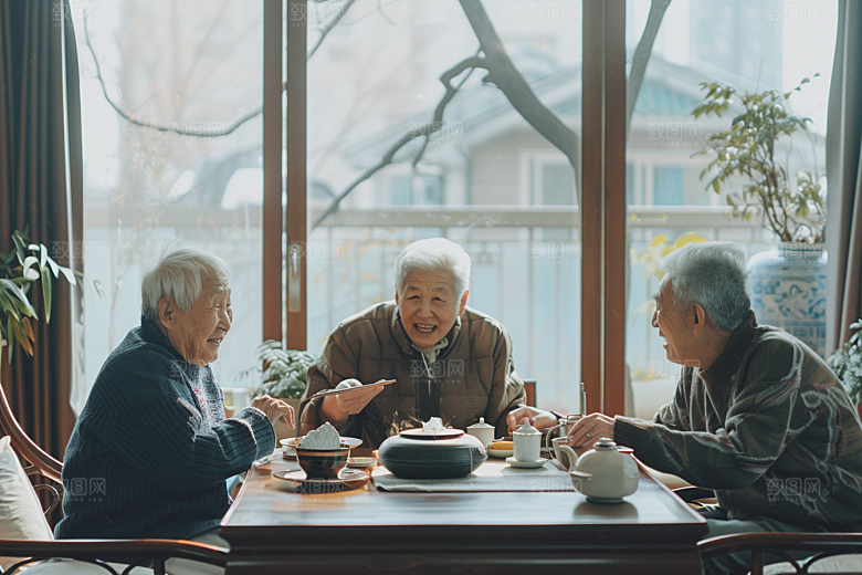 养老院生活肖像人物摄影图