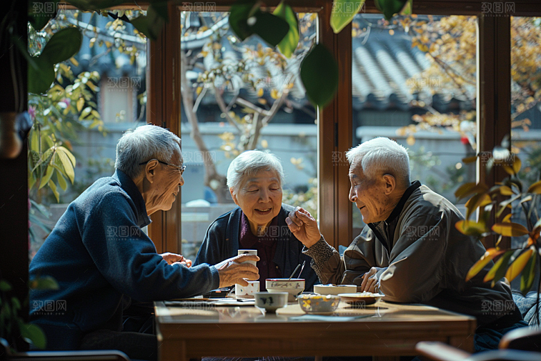 养老院生活人物日常摄影图