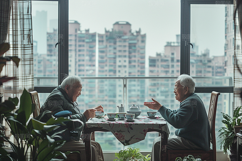 养老院生活夕阳红人物摄影图