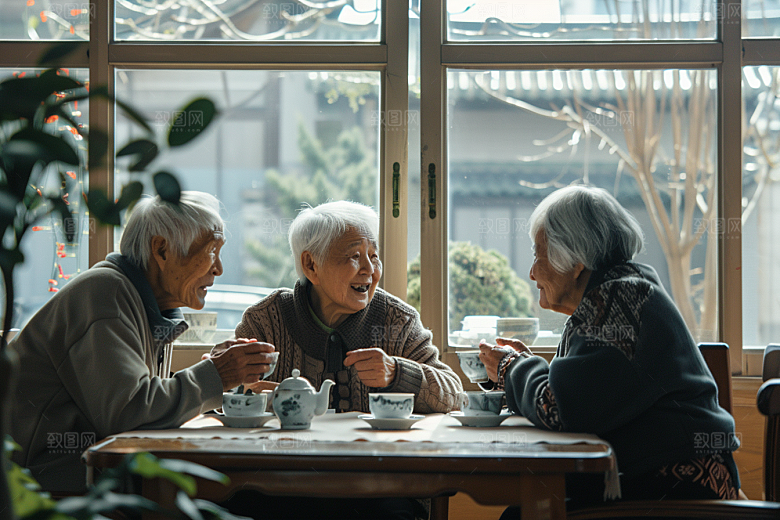 养老院生活退休聊天摄影图
