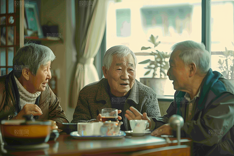 养老院生活人物聚会摄影图
