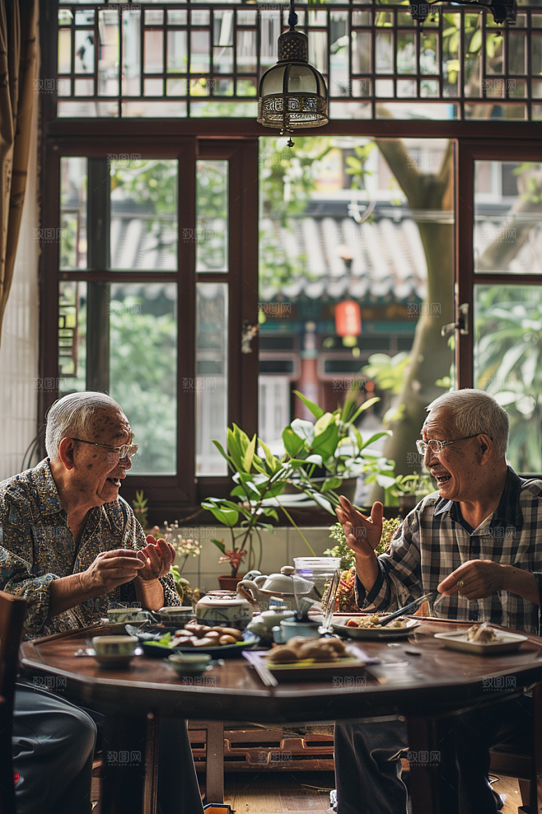 养老院生活福利聊天摄影图