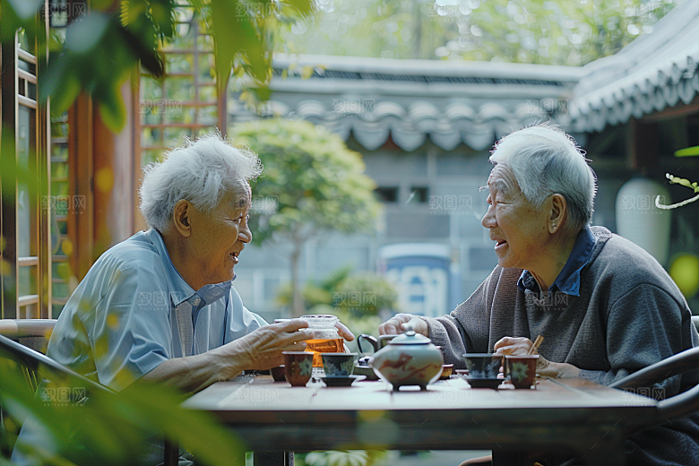 养老院生活人物老人摄影图
