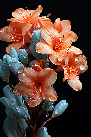 君子兰花卉高清摄影图