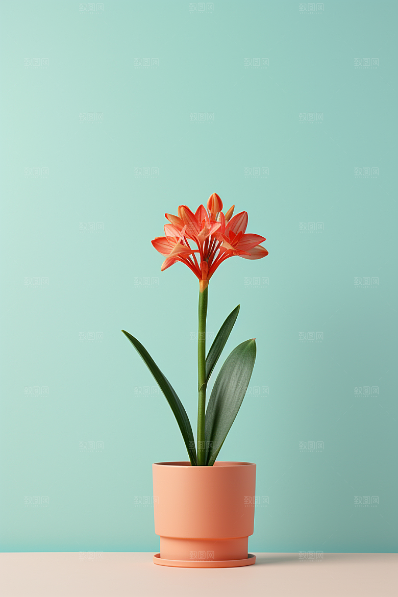 君子兰植物花卉摄影图