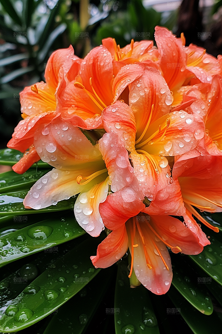 君子兰花卉高清摄影图
