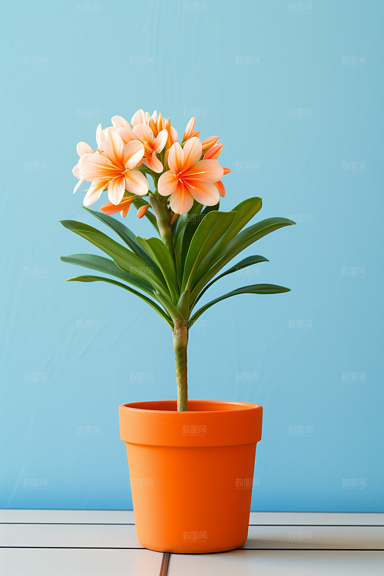 君子兰绿植家居摄影图