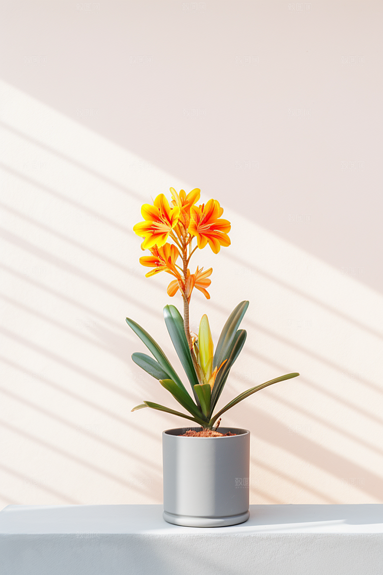 君子兰绿植植物摄影图