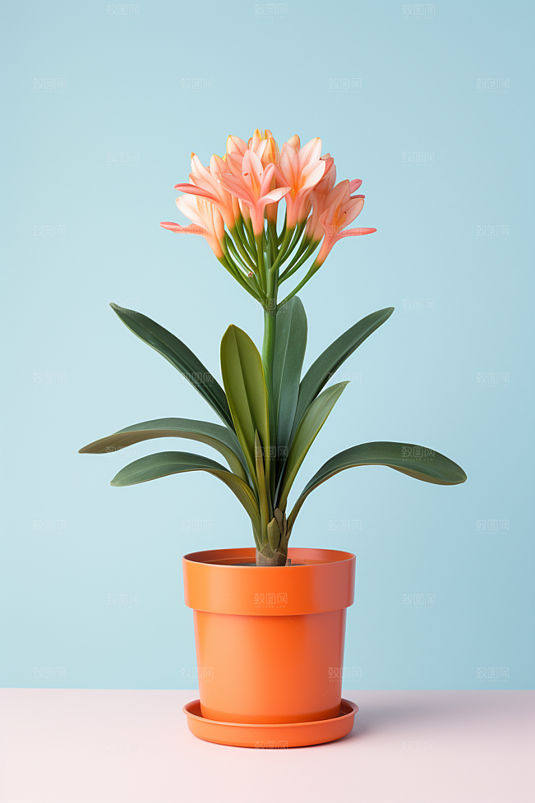 君子兰兰花植物摄影图