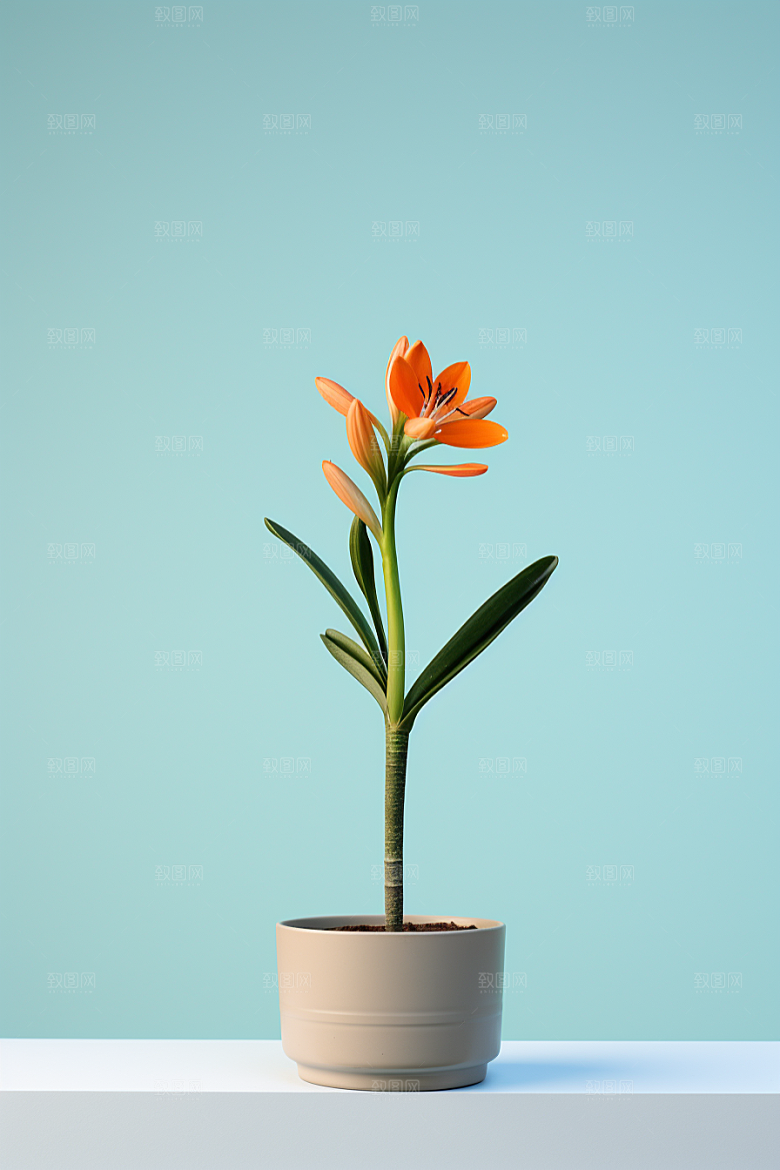 君子兰绿植植物摄影图