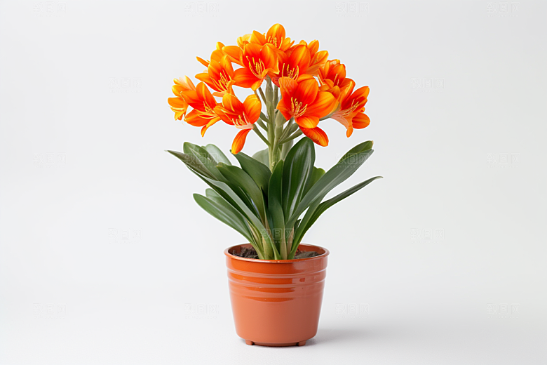 君子兰植物兰花摄影图