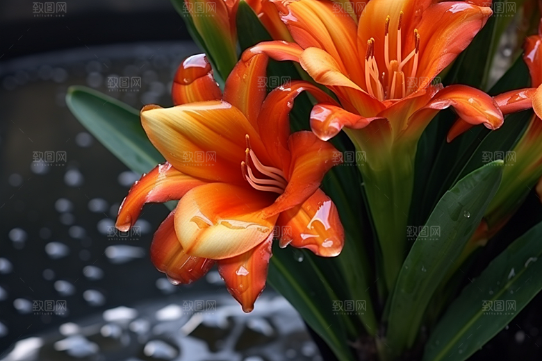 君子兰兰花植物摄影图