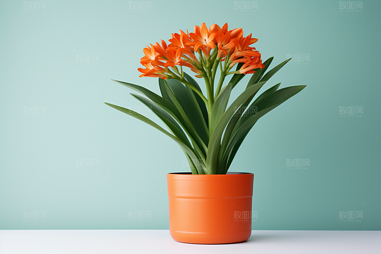 君子兰花卉自然摄影图