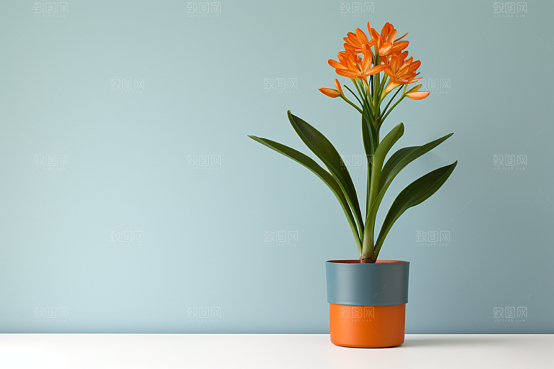 君子兰植物花卉摄影图