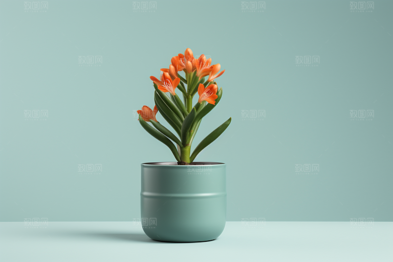 君子兰兰花植物摄影图