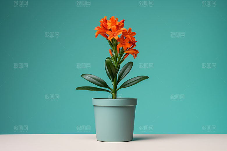 君子兰绿植观赏摄影图