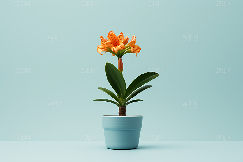 君子兰兰花植物摄影图