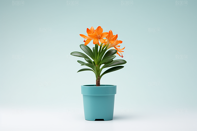 君子兰绿植观赏摄影图
