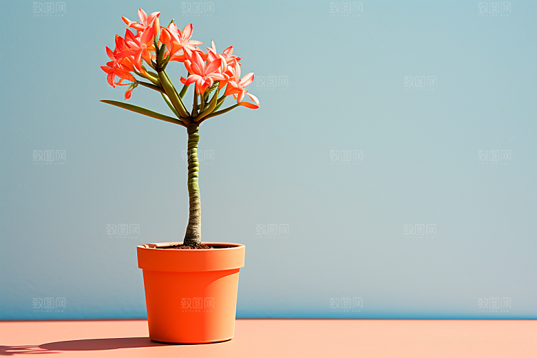 君子兰绿植高清摄影图