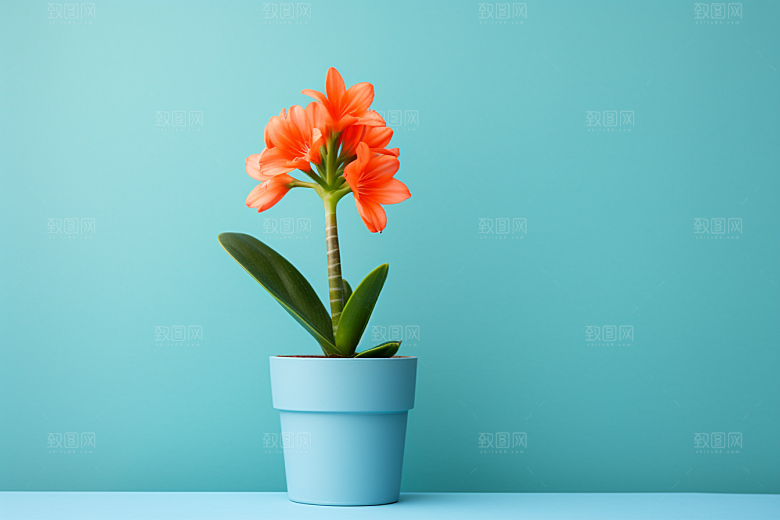 君子兰兰花绿植摄影图