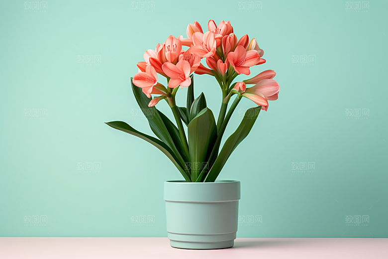 君子兰绿植植物摄影图