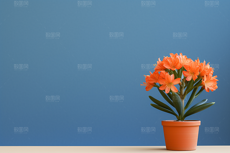 君子兰绿植观赏摄影图