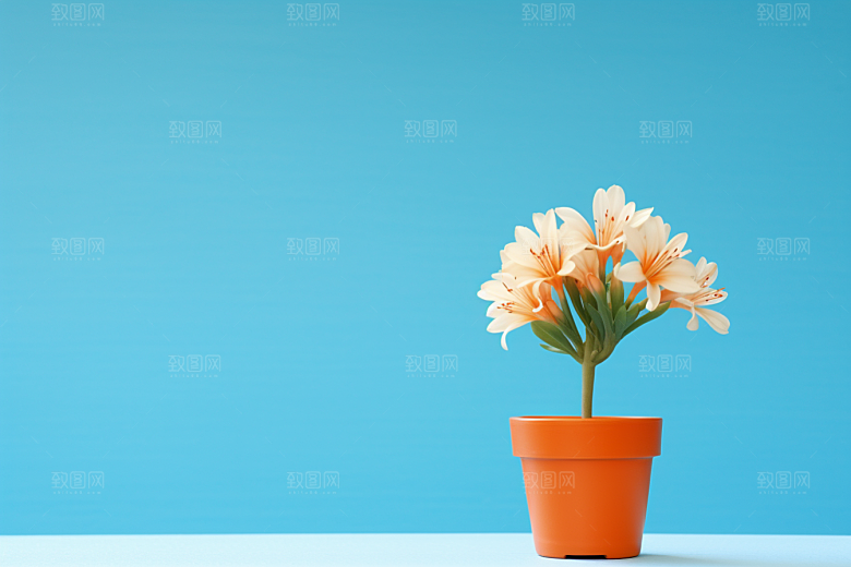 君子兰家居花卉摄影图