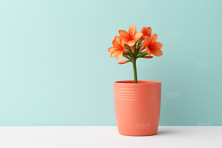 君子兰花卉观赏摄影图