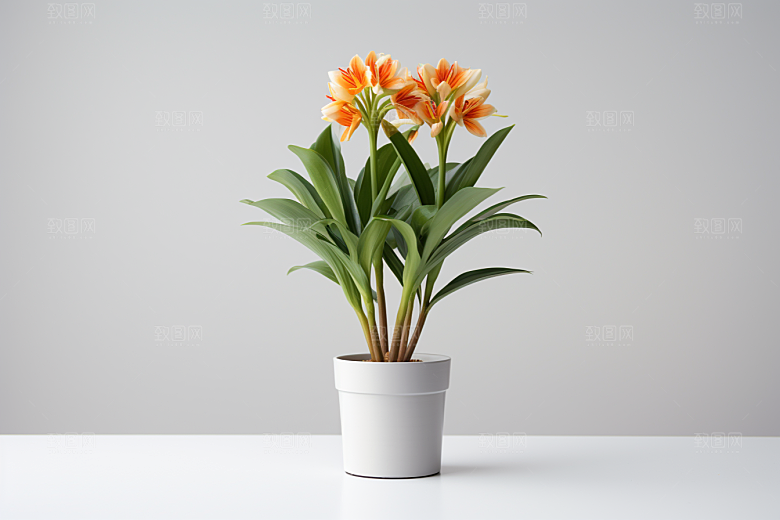 君子兰绿植植物摄影图