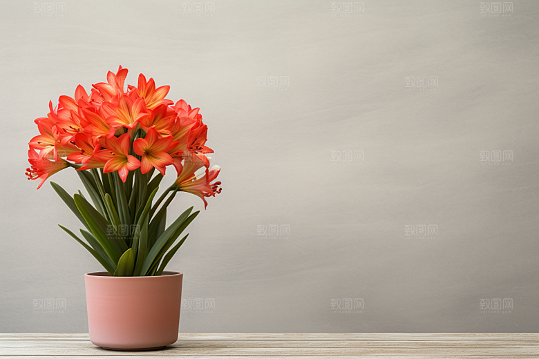 君子兰家居植物摄影图