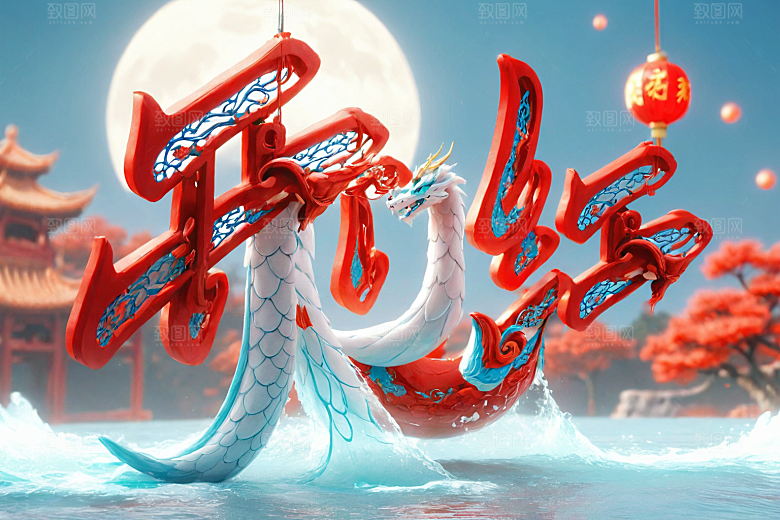 开门红立体春节艺术字