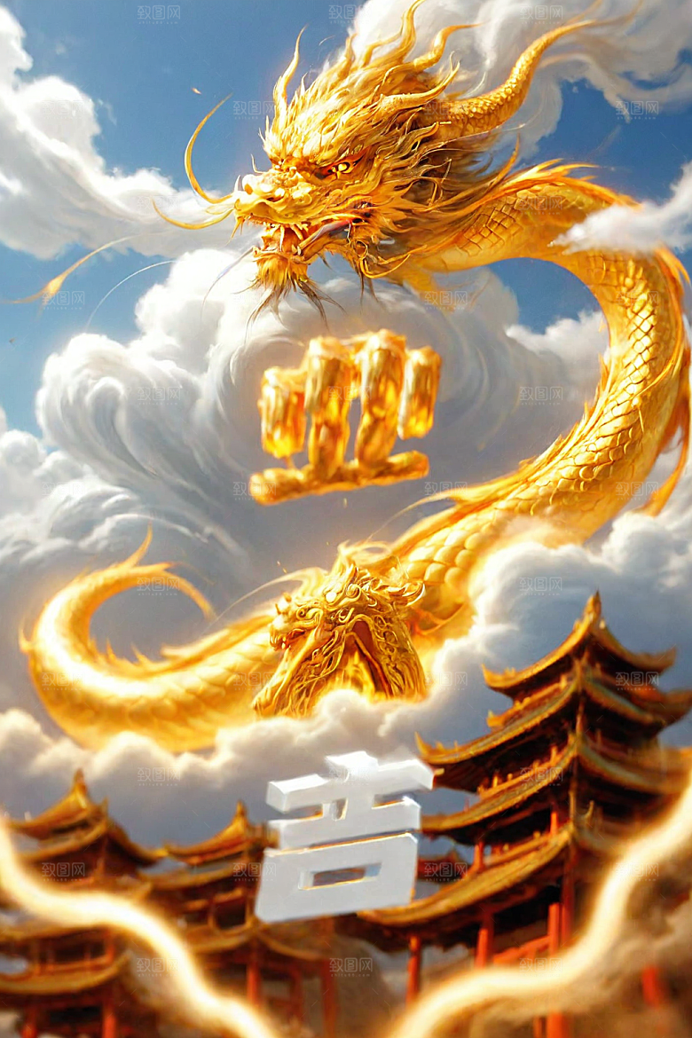 开门红开业大吉春节艺术字