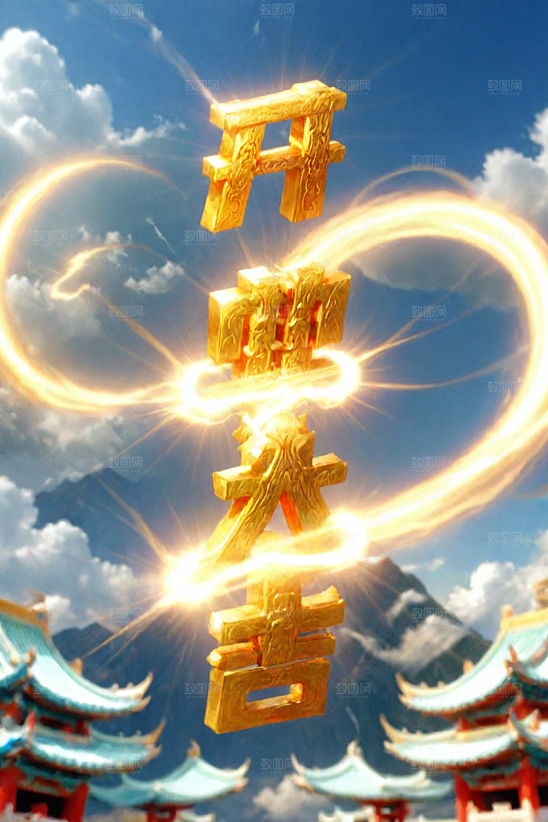 开门红渲染喜庆艺术字