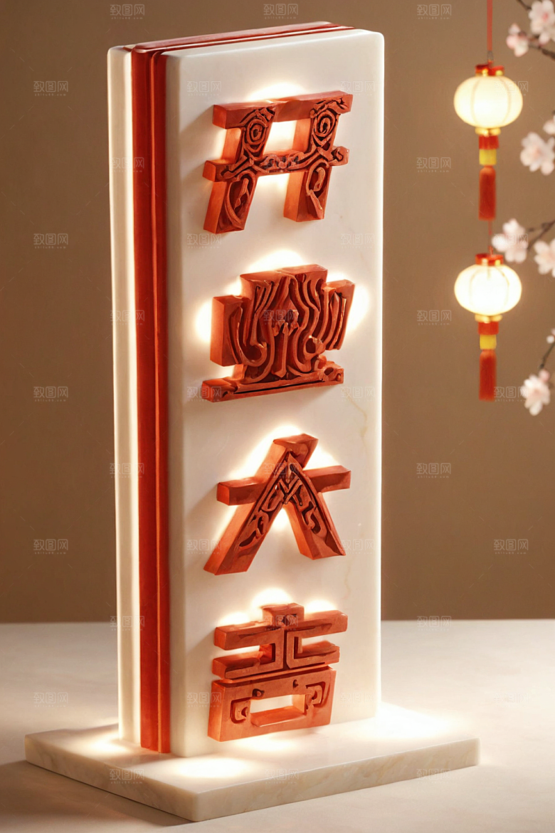 开门红开工喜庆艺术字
