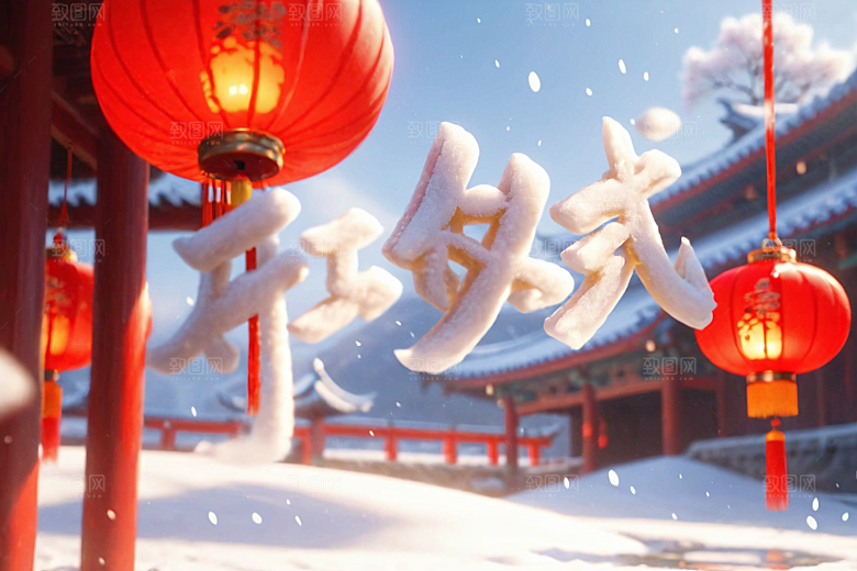 开门红立体开业大吉艺术字