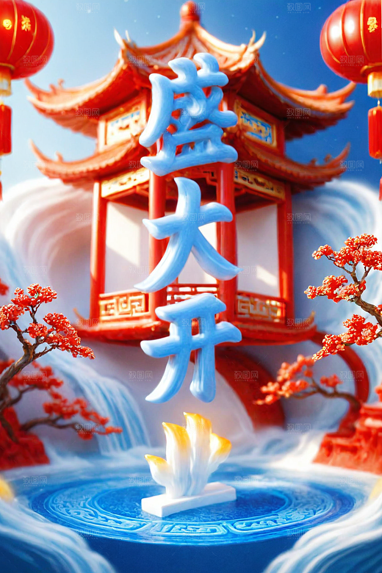 开门红典礼喜庆艺术字