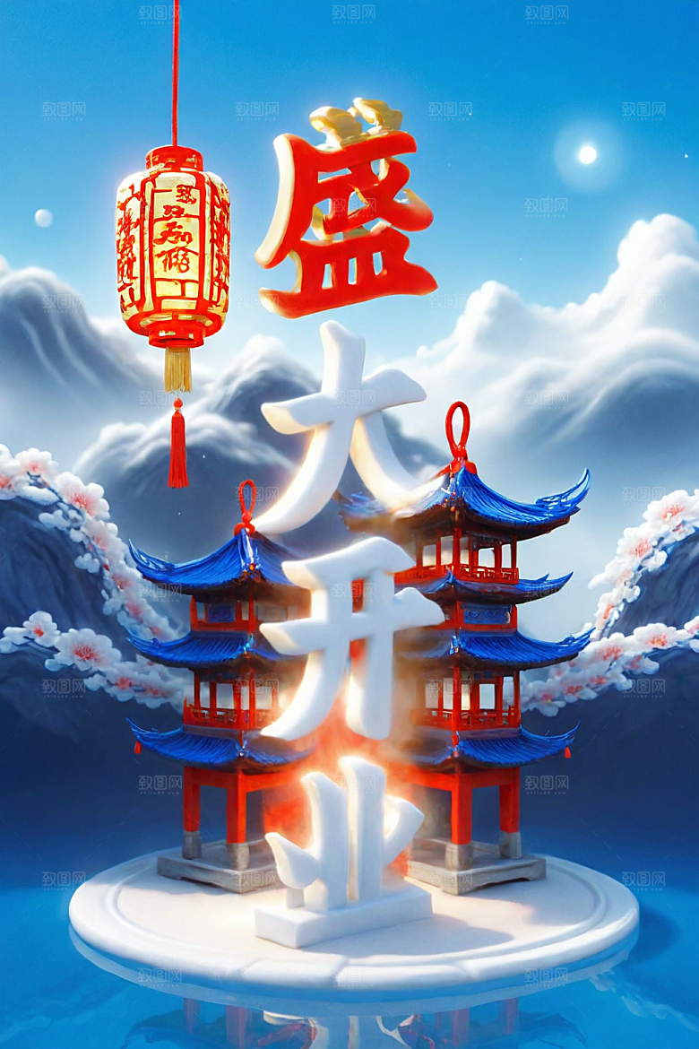 开门红高清开工艺术字